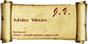 Juhász Vénusz névjegykártya